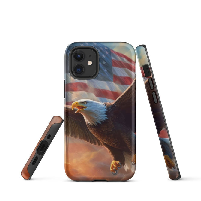 iPhone® Tough Case - USA - Eagle Flag Style 1 - Matte - iPhone 12 mini