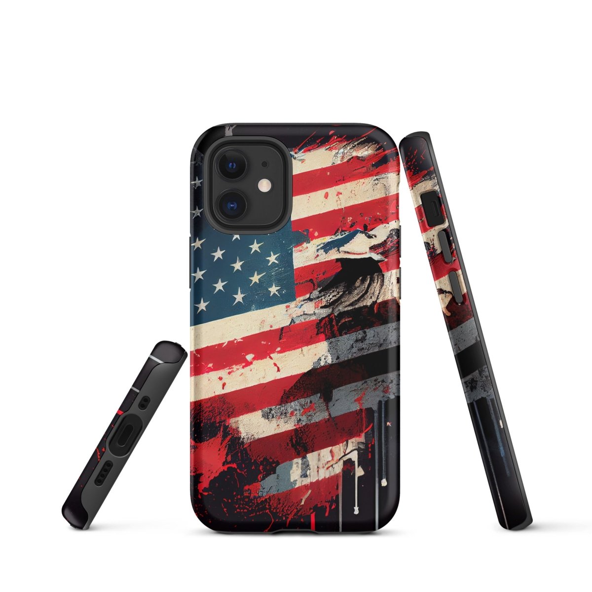 iPhone® Tough Case - USA - Flag Style 2 - Matte - iPhone 12 mini