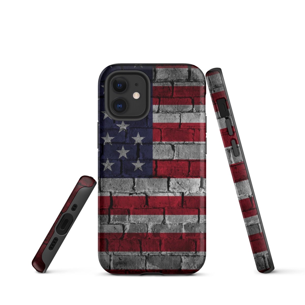 iPhone® Tough Case - USA - Flag Style 3 - Matte - iPhone 12 mini