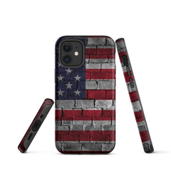 iPhone® Tough Case - USA - Flag Style 3 - Matte - iPhone 12 mini