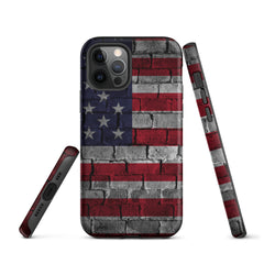 iPhone® Tough Case - USA - Flag Style 3 - Matte - iPhone 12 Pro