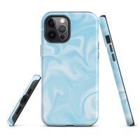 iPhone® Tough Case - Pattern - Marble - Blue Style 1 - Matte - iPhone 12 Pro Max