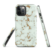 iPhone® Tough Case - Pattern - Marble - Gold Style 1 - Matte - iPhone 12 Pro Max