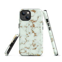 iPhone® Tough Case - Pattern - Marble - Gold Style 1 - Matte - iPhone 13