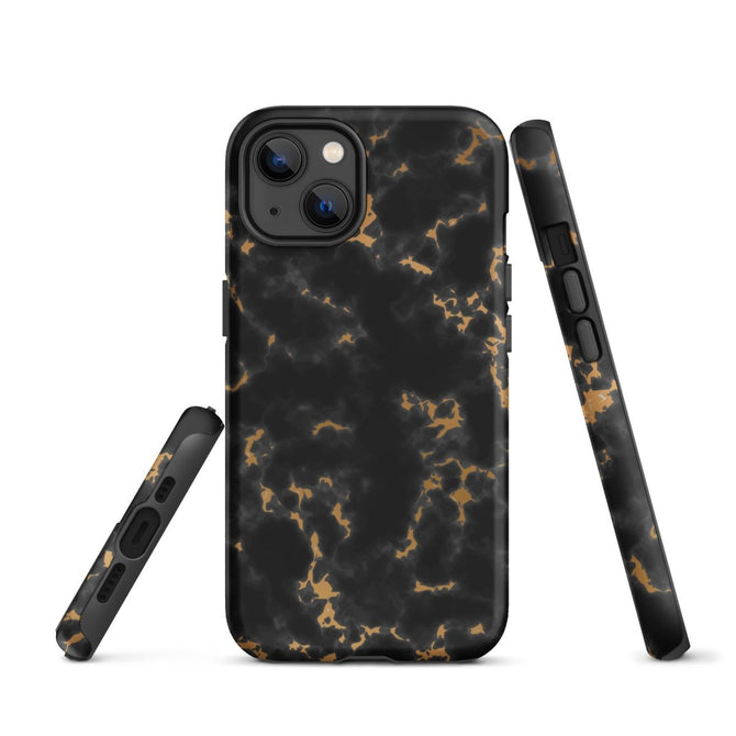 iPhone® Tough Case - Pattern - Marble - Gold Style 2 - Matte - iPhone 13