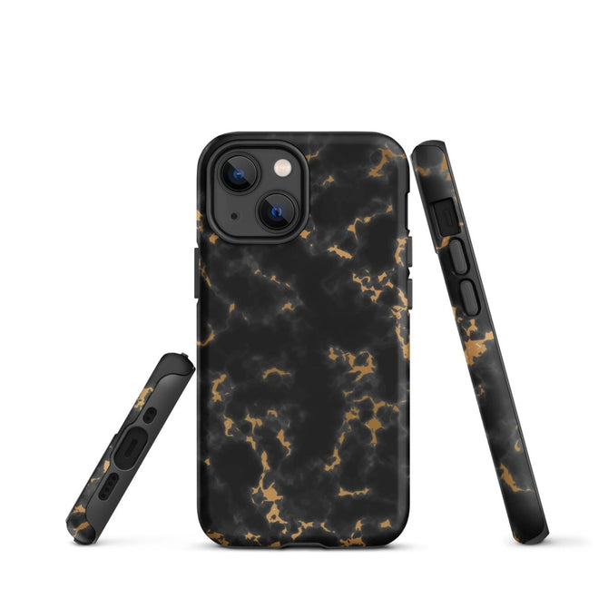 iPhone® Tough Case - Pattern - Marble - Gold Style 2 - Matte - iPhone 13 mini