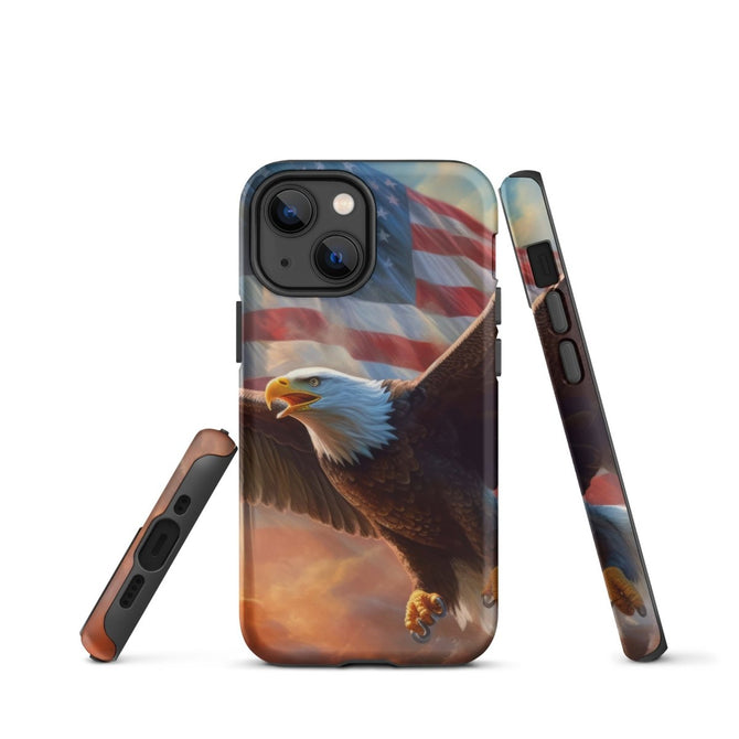 iPhone® Tough Case - USA - Eagle Flag Style 1 - Matte - iPhone 13 mini