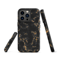 iPhone® Tough Case - Pattern - Marble - Gold Style 2 - Matte - iPhone 13 Pro