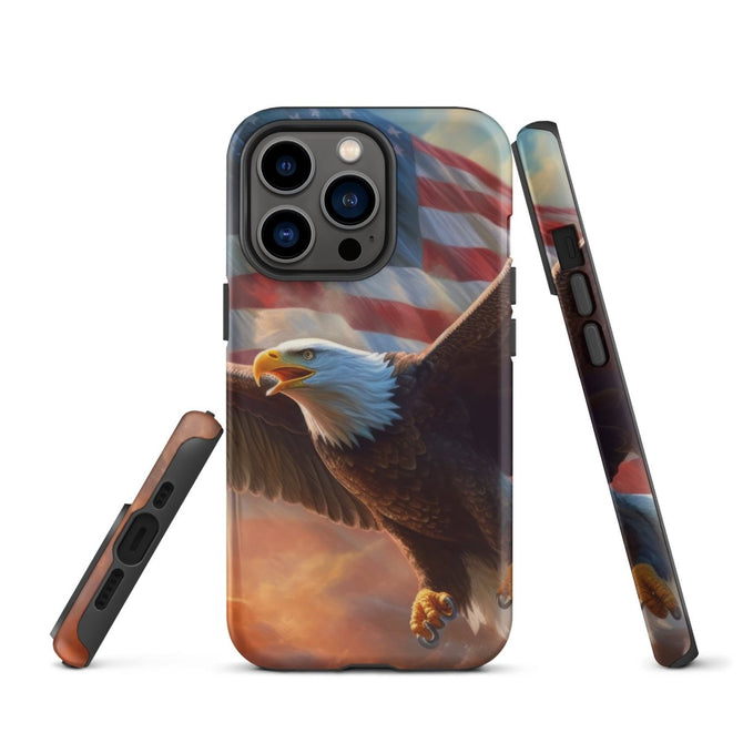 iPhone® Tough Case - USA - Eagle Flag Style 1 - Matte - iPhone 13 Pro