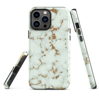 iPhone® Tough Case - Pattern - Marble - Gold Style 1 - Matte - iPhone 13 Pro Max