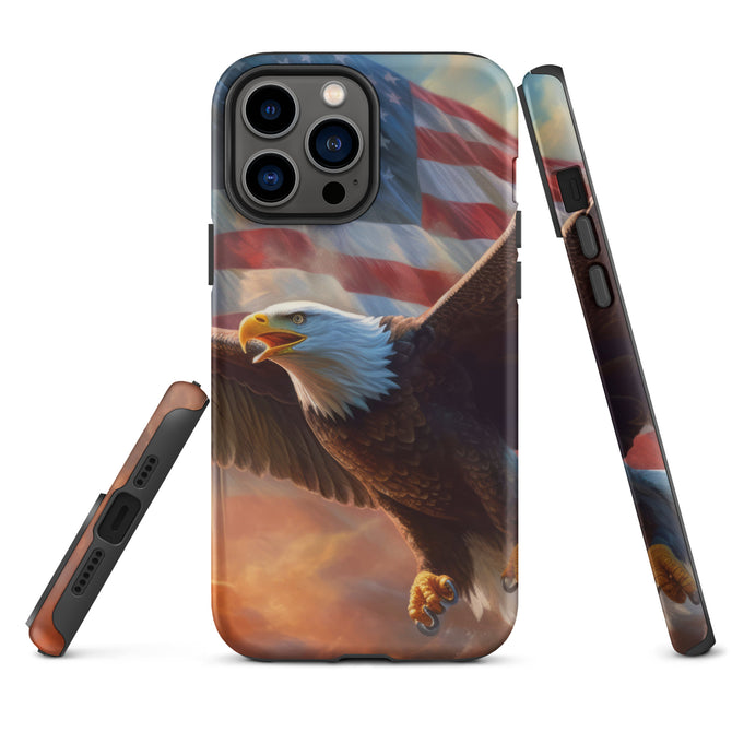 iPhone® Tough Case - USA - Eagle Flag Style 1 - Matte - iPhone 13 Pro Max