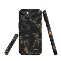 iPhone® Tough Case - Pattern - Marble - Gold Style 2 - Matte - iPhone 14