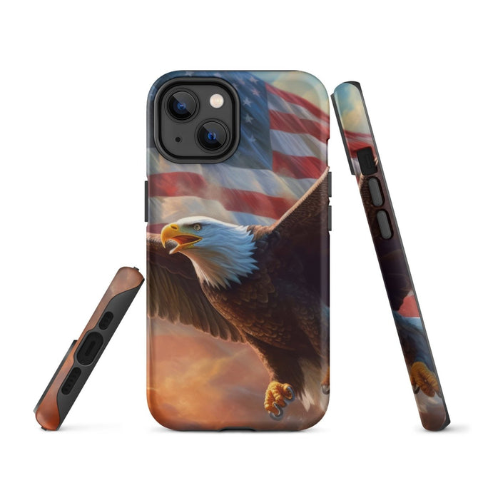 iPhone® Tough Case - USA - Eagle Flag Style 1 - Matte - iPhone 14