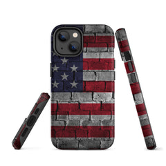 iPhone® Tough Case - USA - Flag Style 3 - Matte - iPhone 14