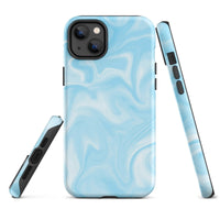 iPhone® Tough Case - Pattern - Marble - Blue Style 1 - Matte - iPhone 14 Plus