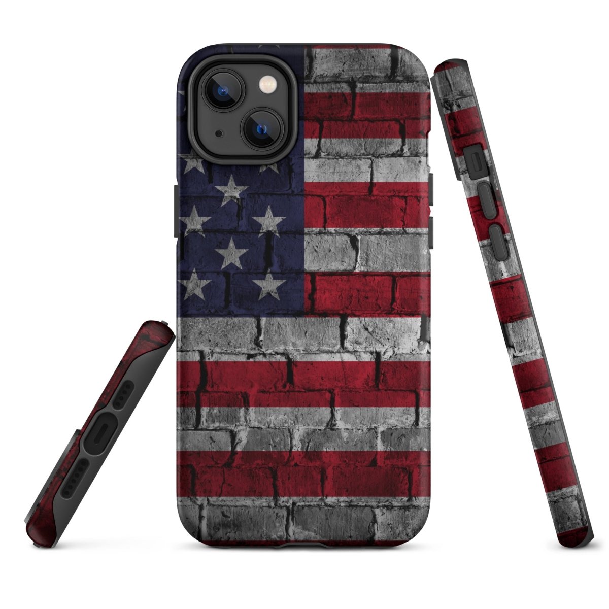 iPhone® Tough Case - USA - Flag Style 3 - Matte - iPhone 14 Plus