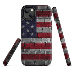 iPhone® Tough Case - USA - Flag Style 3 - Matte - iPhone 14 Plus