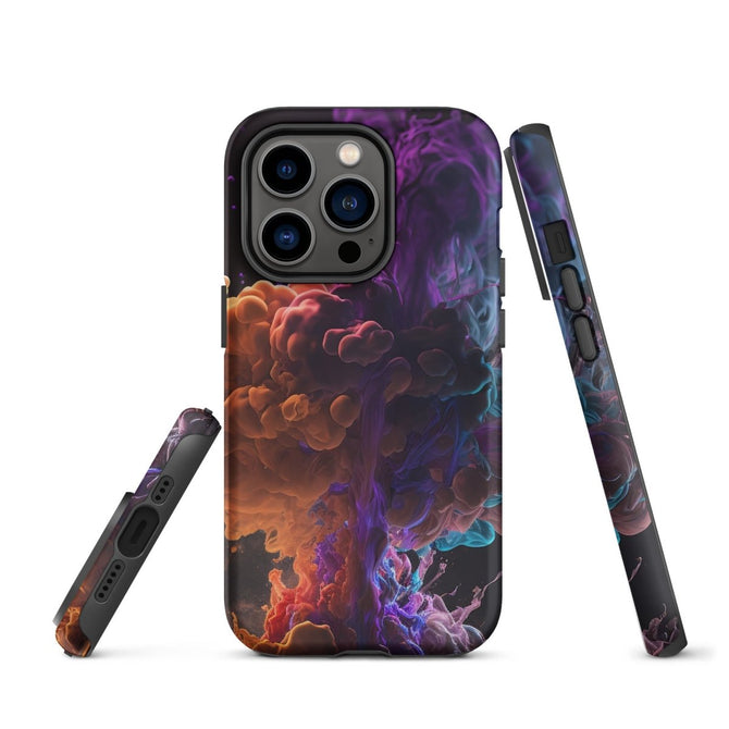 iPhone® Tough Case - Abstract - Smoke Style 1 - Matte - iPhone 14 Pro