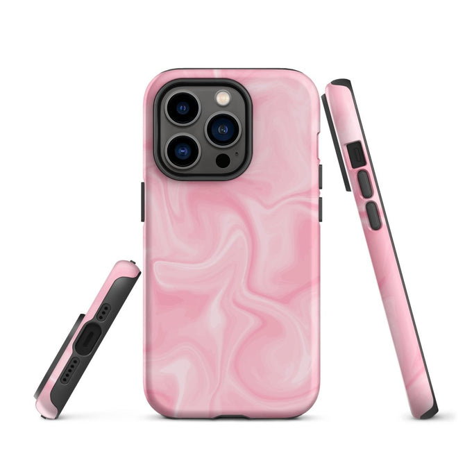 iPhone® Tough Case - Pattern - Marble - Pink Style 2 - Matte - iPhone 14 Pro