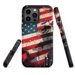 iPhone® Tough Case - USA - Flag Style 2 - Matte - iPhone 14 Pro Max