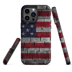 iPhone® Tough Case - USA - Flag Style 3 - Matte - iPhone 14 Pro Max