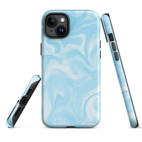 iPhone® Tough Case - Pattern - Marble - Blue Style 1 - Matte - iPhone 15 Plus