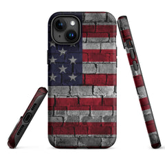 iPhone® Tough Case - USA - Flag Style 3 - Matte - iPhone 15 Plus