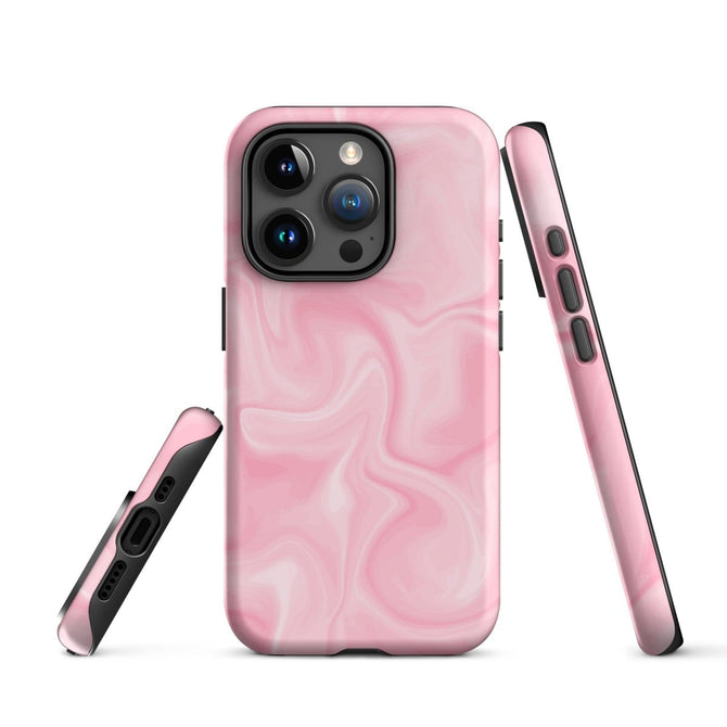 iPhone® Tough Case - Pattern - Marble - Pink Style 2 - Matte - iPhone 15 Pro