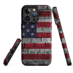 iPhone® Tough Case - USA - Flag Style 3 - Matte - iPhone 15 Pro Max