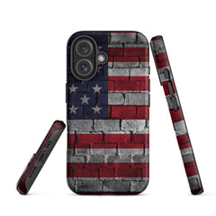 iPhone® Tough Case - USA - Flag Style 3 - Matte - iPhone 16