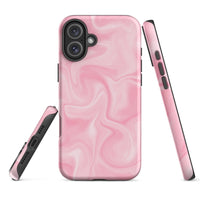 iPhone® Tough Case - Pattern - Marble - Pink Style 2 - Matte - iPhone 16 Plus