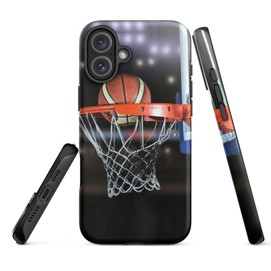 iPhone® Tough Case - Sports - Basketball Style 1 - Matte - iPhone 16 Plus