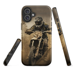 iPhone® Tough Case - Transportation (Offroad) - Dirt Bike Style 1 - Matte - iPhone 16 Plus