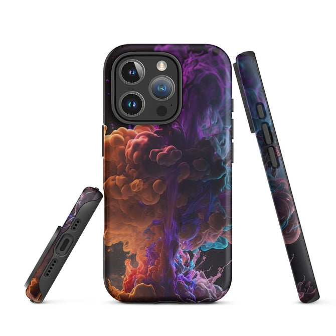 iPhone® Tough Case - Abstract - Smoke Style 1 - Matte - iPhone 16 Pro