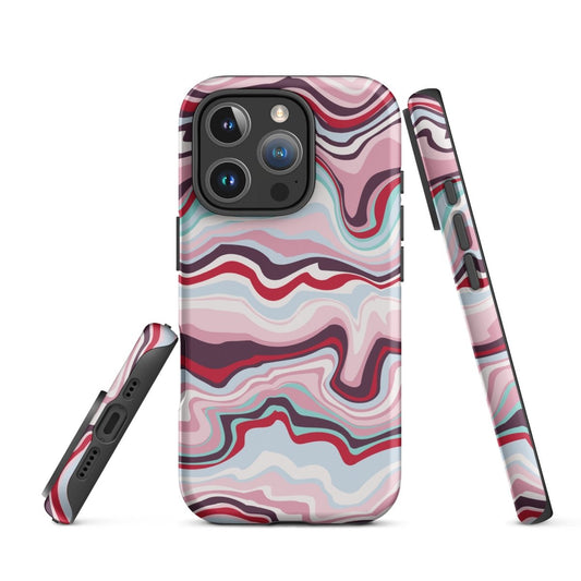 iPhone® Tough Case - Pattern - Marble - Multicolor Style 2 - Matte - iPhone 16 Pro