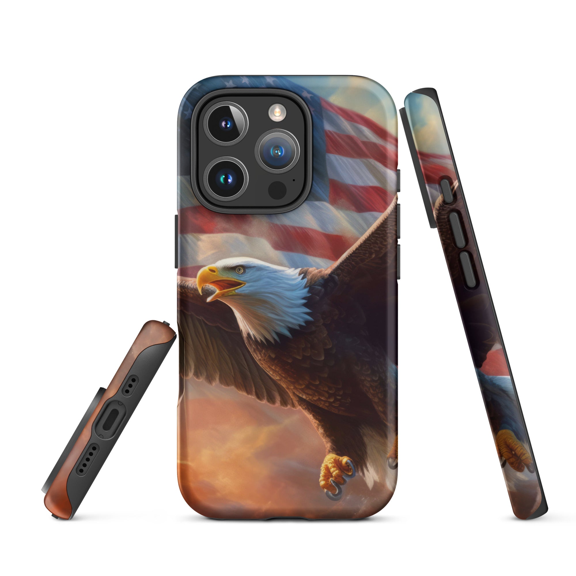 iPhone® Tough Case - USA - Eagle Flag Style 1 - Matte - iPhone 16 Pro