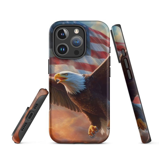 iPhone® Tough Case - USA - Eagle Flag Style 1 - Matte - iPhone 16 Pro