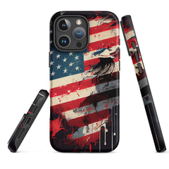 iPhone® Tough Case - USA - Flag Style 2 - Matte - iPhone 16 Pro Max