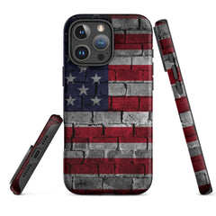 iPhone® Tough Case - USA - Flag Style 3 - Matte - iPhone 16 Pro Max