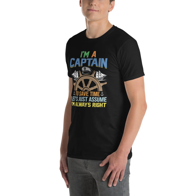 Unisex Adult Softstyle® Essentials T-Shirt | Gildan 64000 - Boating - I'm A Captain