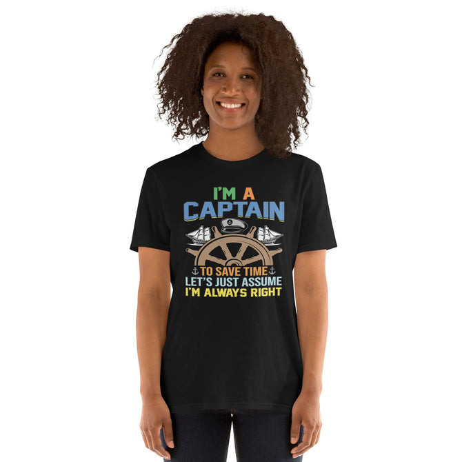 Unisex Adult Softstyle® Essentials T-Shirt | Gildan 64000 - Boating - I'm A Captain