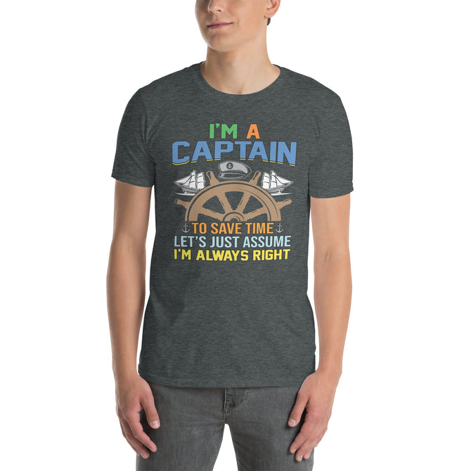 Unisex Adult Softstyle® Essentials T-Shirt | Gildan 64000 - Boating - I'm A Captain