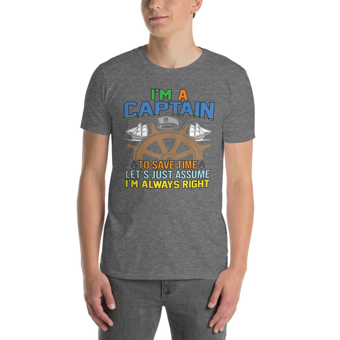 Unisex Adult Softstyle® Essentials T-Shirt | Gildan 64000 - Boating - I'm A Captain