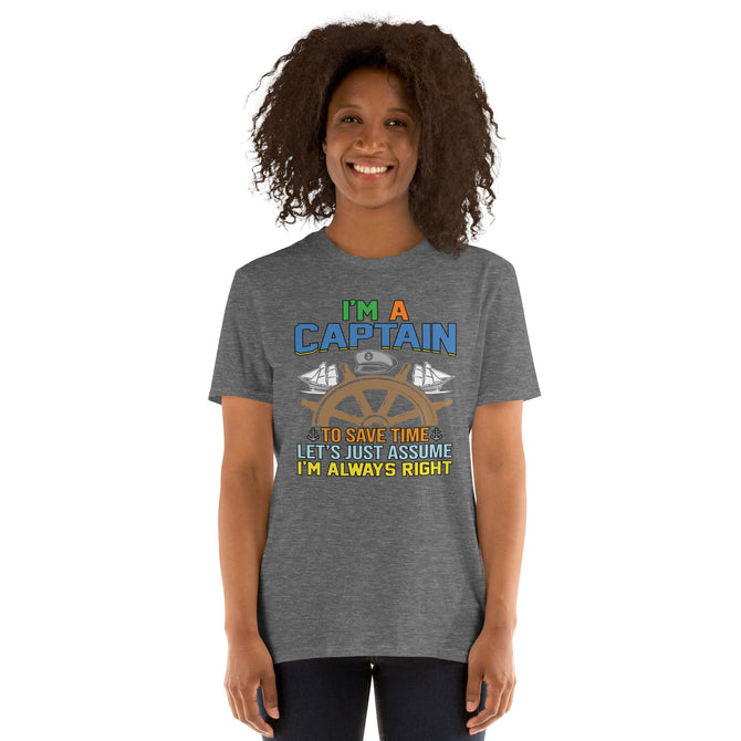 Unisex Adult Softstyle® Essentials T-Shirt | Gildan 64000 - Boating - I'm A Captain