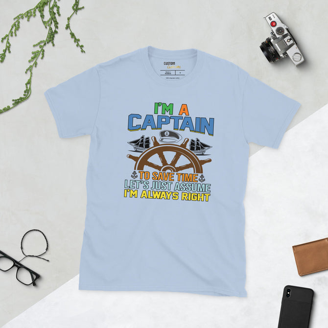 Unisex Adult Softstyle® Essentials T-Shirt | Gildan 64000 - Boating - I'm A Captain