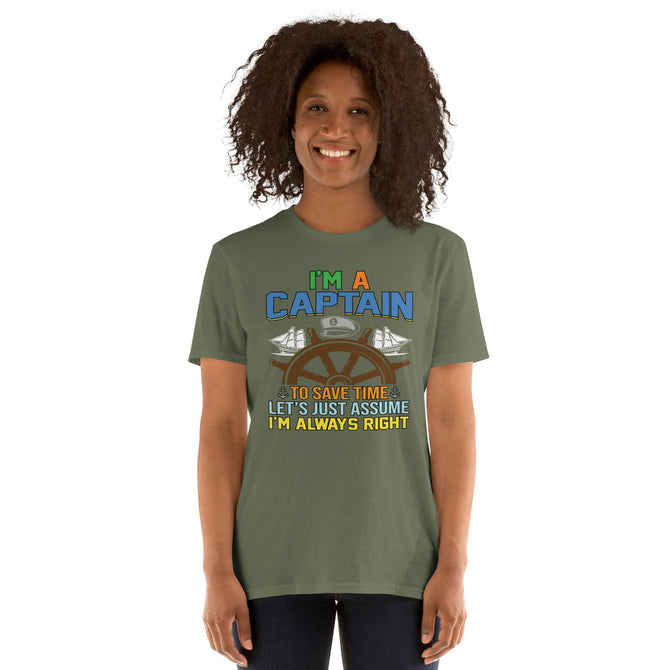 Unisex Adult Softstyle® Essentials T-Shirt | Gildan 64000 - Boating - I'm A Captain