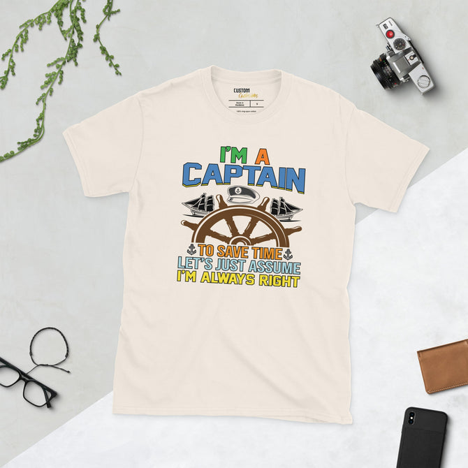 Unisex Adult Softstyle® Essentials T-Shirt | Gildan 64000 - Boating - I'm A Captain