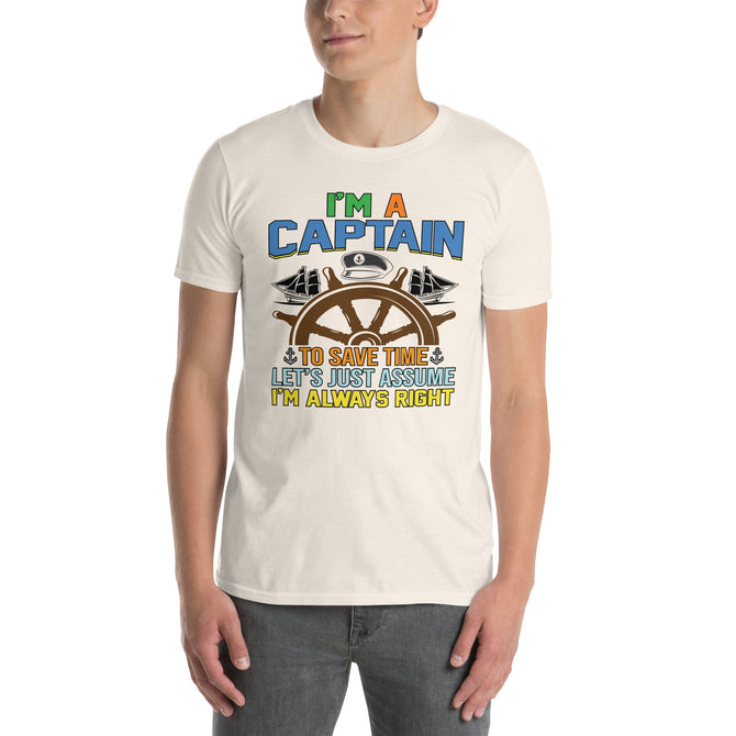 Unisex Adult Softstyle® Essentials T-Shirt | Gildan 64000 - Boating - I'm A Captain