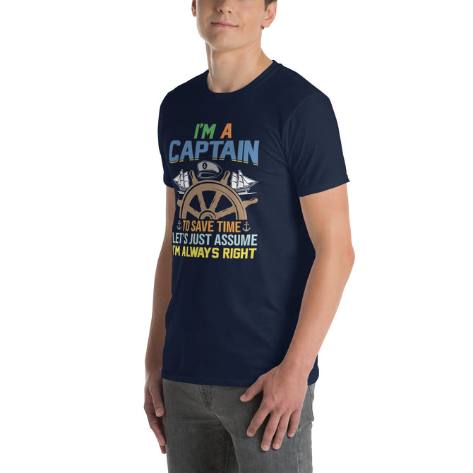 Unisex Adult Softstyle® Essentials T-Shirt | Gildan 64000 - Boating - I'm A Captain