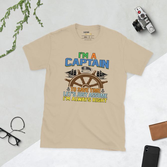 Unisex Adult Softstyle® Essentials T-Shirt | Gildan 64000 - Boating - I'm A Captain